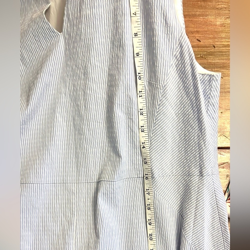 Jaeger -Classic Prep Blue/White Textured Dress, Excellent Condition, Size XL - Picture 8 of 13